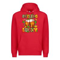 Red feeling lucky Premium Hoodie - Artiststas