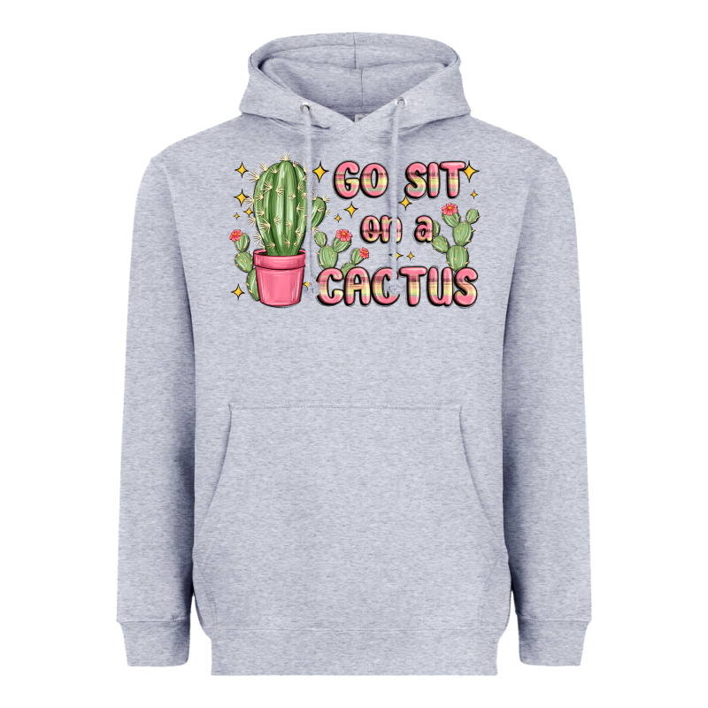 Go Sit On A Cactus Heavyweight Hoodie by MaliasSmallBusiness | Teevron