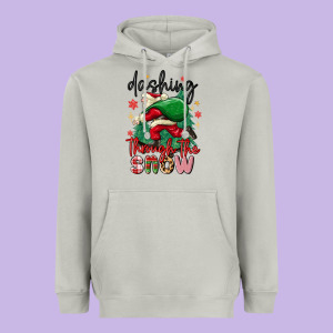 Dashing Through The Snow Heavyweight Hoodie Designed By Maliassmallbusiness