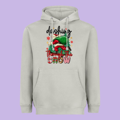 Heavyweight Hoodie dashing through the snow