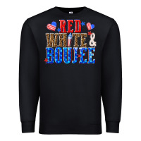 Black red white and boujee billie wilder Premium Sweatshirt - texasbilliewilder