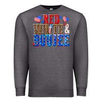 Charcoal Heather red white and boujee billie wilder Premium Sweatshirt - texasbilliewilder