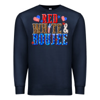 Navy red white and boujee billie wilder Premium Sweatshirt - texasbilliewilder