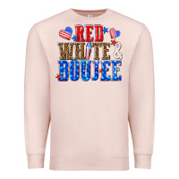 Pale Pink red white and boujee billie wilder Premium Sweatshirt - texasbilliewilder