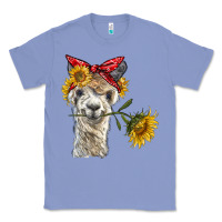 Colony Blue alpaca with sunflowers and bandana Classic Tee - BarkalooDesign