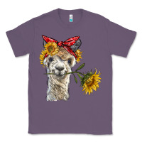 Lavender alpaca with sunflowers and bandana Classic Tee - BarkalooDesign