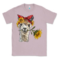 Lilac alpaca with sunflowers and bandana Classic Tee - BarkalooDesign
