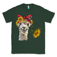 Sports Green alpaca with sunflowers and bandana Classic Tee - BarkalooDesign