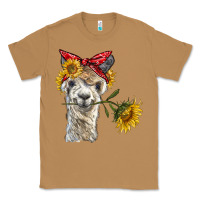 Toasted Coconut alpaca with sunflowers and bandana Classic Tee - BarkalooDesign