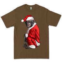 Chimpanzee With Santa Clothes Premium Tee | Teevron