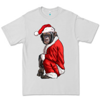 Dove Grey Chimpanzee With Santa Clothes Premium Tee - LillyAllenDesigns