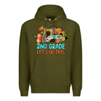 Army Green 2nd grade let s do this Premium Hoodie - JahusDesignShop