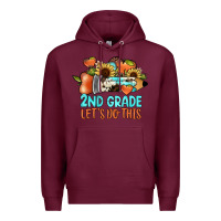 Burgundy 2nd grade let s do this Premium Hoodie - JahusDesignShop