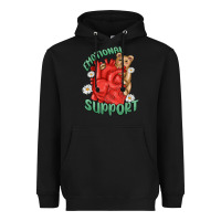 Black emotional support Heavyweight Hoodie - MaliasSmallBusiness