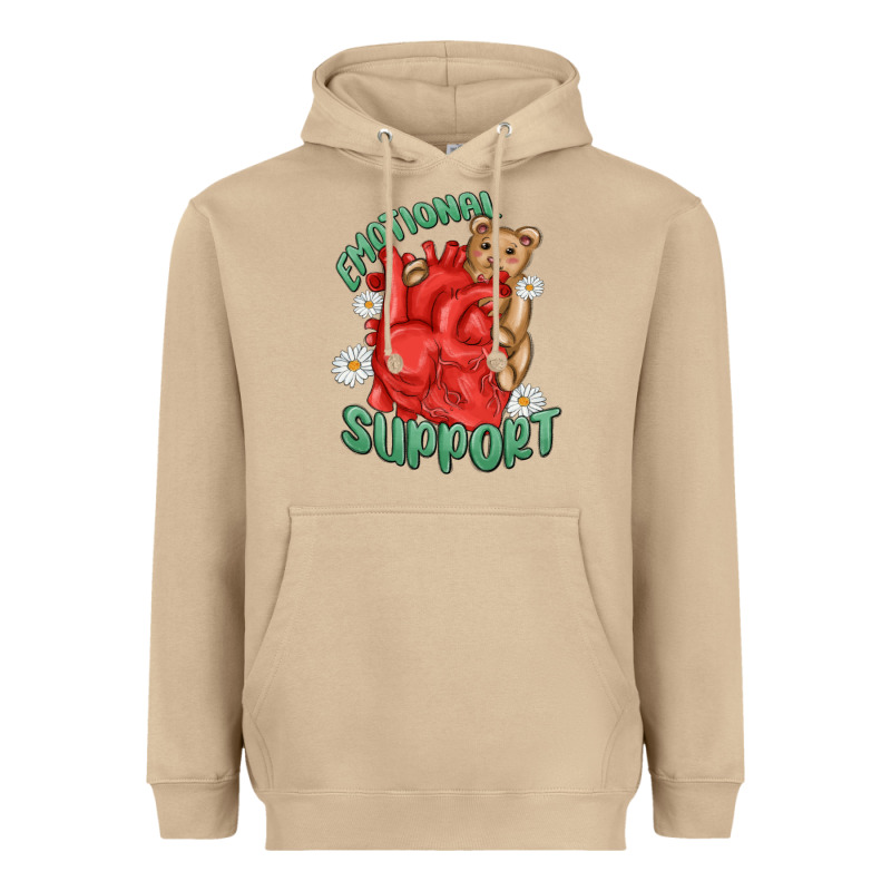 Emotional Support Heavyweight Hoodie by MaliasSmallBusiness | Teevron