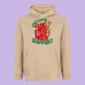 Emotional Support Heavyweight Hoodie Designed By Maliassmallbusiness