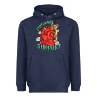 Navy emotional support Heavyweight Hoodie - MaliasSmallBusiness