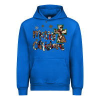 Cobalt merry christmas wood slice ornament Urban Hoodie - JahusDesignShop
