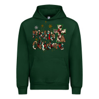 Forest Green merry christmas wood slice ornament Urban Hoodie - JahusDesignShop