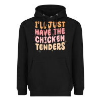 Black i'll just have the chicken tenders Heavyweight Hoodie - MaliasSmallBusiness