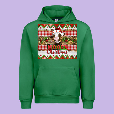 Moooey Christmas Urban Hoodie Designed By Artiststas