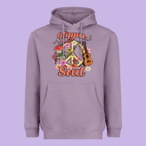 Hippie Soul Heavyweight Hoodie Designed By Maliassmallbusiness