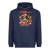 Navy hippie soul Heavyweight Hoodie - MaliasSmallBusiness