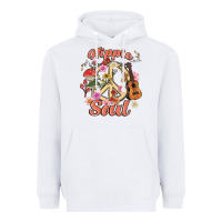 White hippie soul Heavyweight Hoodie - MaliasSmallBusiness