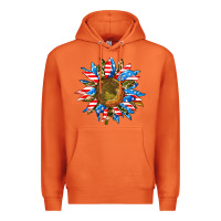 Carrot sunflower front Premium Hoodie - AdoDesignShop