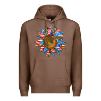 Chestnut sunflower front Premium Hoodie - AdoDesignShop