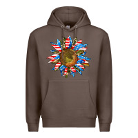 Coffee sunflower front Premium Hoodie - AdoDesignShop