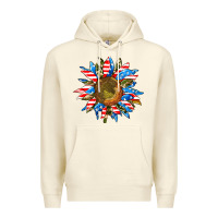Sandshell sunflower front Premium Hoodie - AdoDesignShop