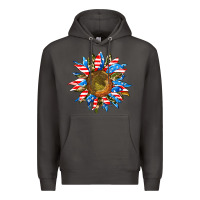 Smoke sunflower front Premium Hoodie - AdoDesignShop