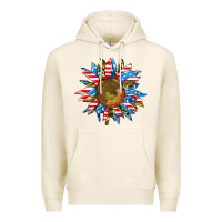 Tofu sunflower front Premium Hoodie - AdoDesignShop