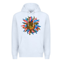 White sunflower front Premium Hoodie - AdoDesignShop