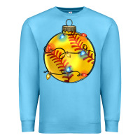 Ocean Blue christmas softball Premium Sweatshirt - Zillion Design Studio