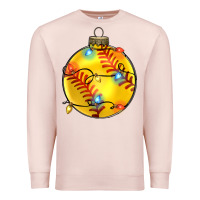 Pale Pink christmas softball Premium Sweatshirt - Zillion Design Studio