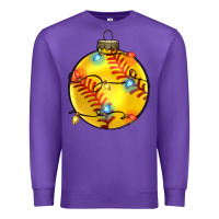 Purple christmas softball Premium Sweatshirt - Zillion Design Studio