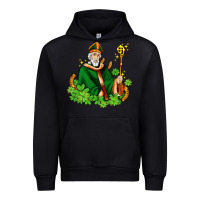 Black st patricks and horseshoes with shamrocks Urban Hoodie - AdoDesignShop