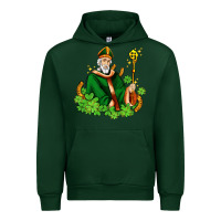 Forest Green st patricks and horseshoes with shamrocks Urban Hoodie - AdoDesignShop