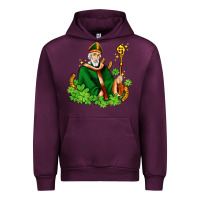 Mauve Wine st patricks and horseshoes with shamrocks Urban Hoodie - AdoDesignShop