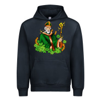 Navy st patricks and horseshoes with shamrocks Urban Hoodie - AdoDesignShop