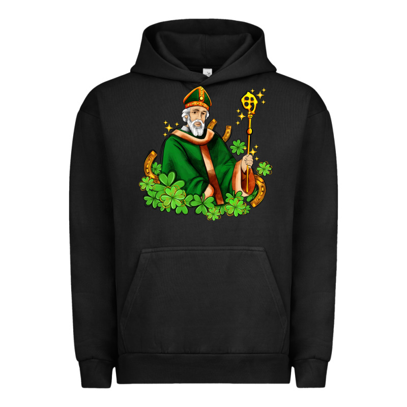 St Patricks And Horseshoes With Shamrocks Urban Hoodie by AdoDesignShop | Teevron
