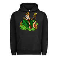 Pigment Black st patricks and horseshoes with shamrocks Urban Hoodie - AdoDesignShop