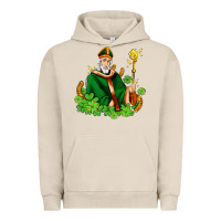 Pigment French Oak st patricks and horseshoes with shamrocks Urban Hoodie - AdoDesignShop