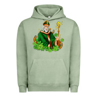 Pigment Oil Green st patricks and horseshoes with shamrocks Urban Hoodie - AdoDesignShop