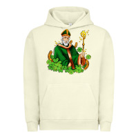 Pigment Pistachio st patricks and horseshoes with shamrocks Urban Hoodie - AdoDesignShop