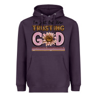 Plum im just out here trusting god Heavyweight Hoodie - MaliasSmallBusiness