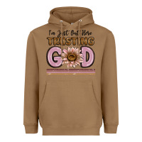Toasted Coconut im just out here trusting god Heavyweight Hoodie - MaliasSmallBusiness