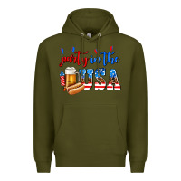 Army Green party in the usa Premium Hoodie - AdoDesignShop